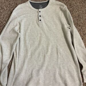 Men's oatmeal Henley Shirt